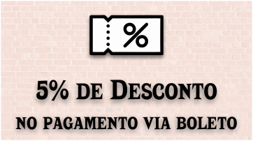 5% de desconto no pagamento via boleto para compras no site!