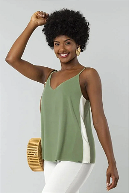 Blusa de alças em viscose