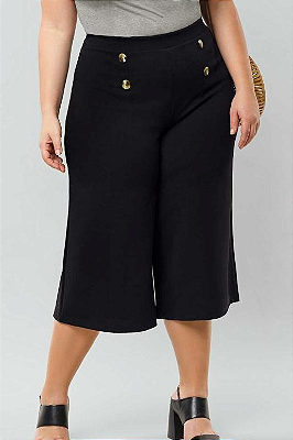 Pantacourt Plus Size Lunender Mais Mulher
