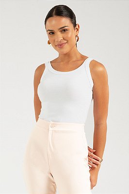 Blusa Feminina de Alças em Cotton Básica Cativa