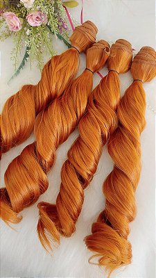 Cabelo Ondulado Ruivo (Medida 25cmx 1,10cm de extensão)