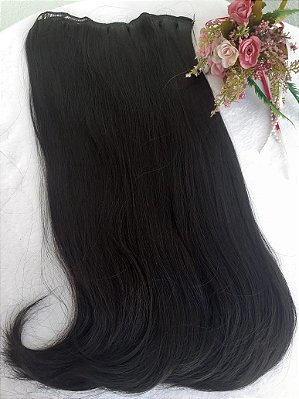 Cabelo Liso Longo Preto (Medida aproximada 45cmx95cm de extenção)
