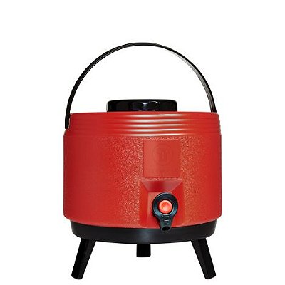 Botijão Térmico com Torneira Maxitermo Vermelho Romã - 6L