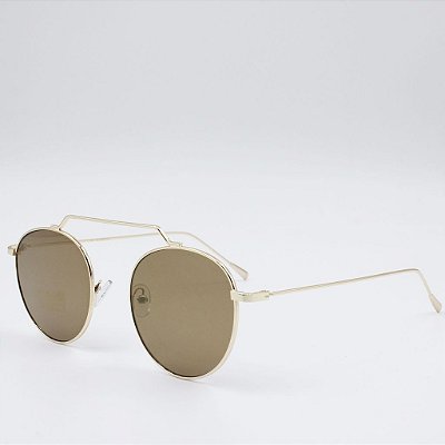 óculos de sol santoyo lisboa marrom c/ dourado