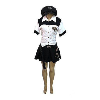 Policial Feminina Camisa Branca - SOMENTE ALUGUEL