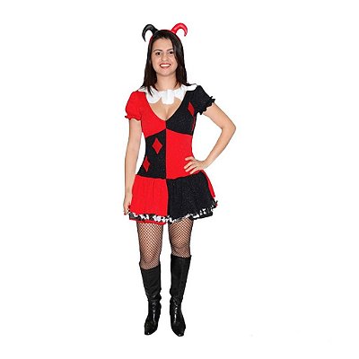 Arlequina Vestido Retrô - SOMENTE ALUGUEL
