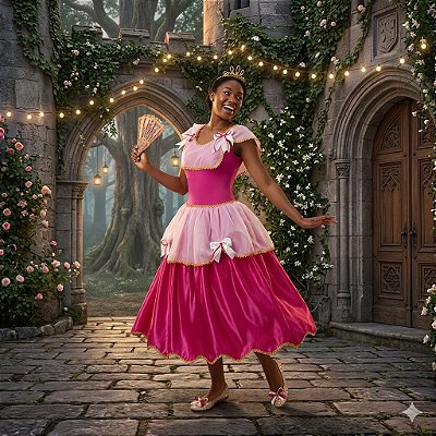 Fantasia Bela Adormecida Pink Adulto - SOMENTE ALUGUEL