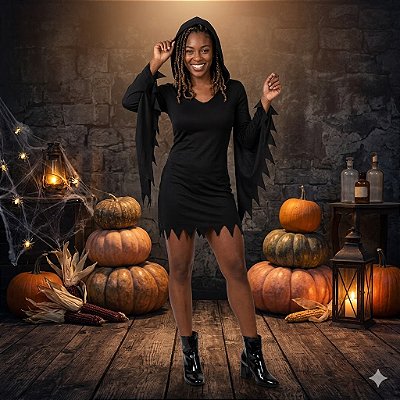 Fantasia Pânico Feminina Adulto - SOMENTE ALUGUEL