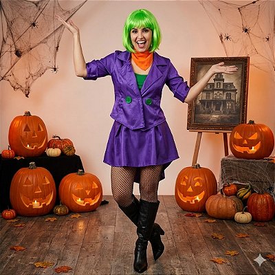 Fantasia Coringa Feminina Adulto - SOMENTE ALUGUEL