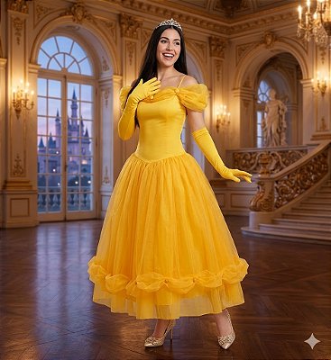 Fantasia Bela Luxo Adulto - SOMENTE ALUGUEL