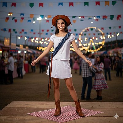 Fantasia Cangaceira Conjunto Adulto - SOMENTE ALUGUEL