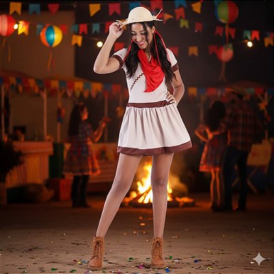 Fantasia Cangaceira Helanca Luxo Adulto - SOMENTE ALUGUEL