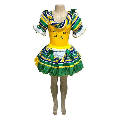 Conjunto Junino Brasil Avental - SOMENTE ALUGUEL