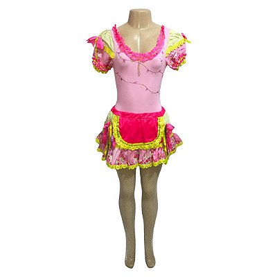 Conjunto Junino Pink Neon - SOMENTE ALUGUEL