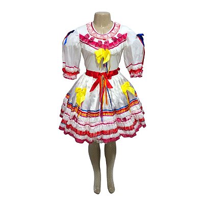 Noiva Junina Vestido Rendado - SOMENTE ALUGUEL