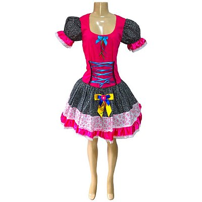 Vestido Junino Super Luxo Carolina Trançado - SOMENTE ALUGUEL