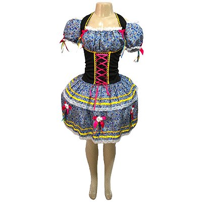 Vestido Junino Super Luxo Nicole Trançado - SOMENTE ALUGUEL