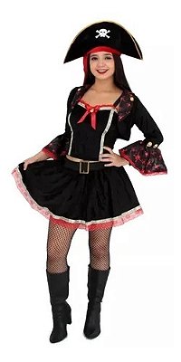 Pirata Bolero Preto - SOMENTE ALUGUEL