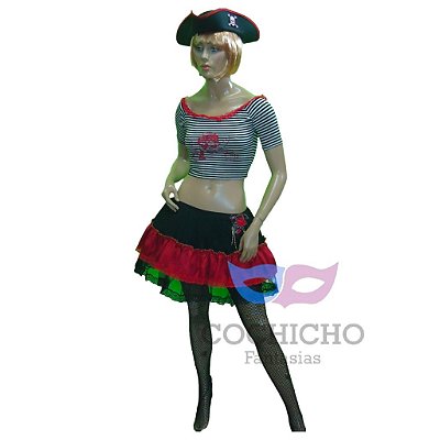 Pirata Mini Blusa Listrada - SOMENTE ALUGUEL