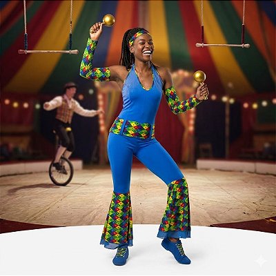 Fantasia Rumbeira Macacão Juvenil - SOMENTE ALUGUEL