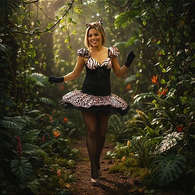 Fantasia Tigresa Bojo Adulto - SOMENTE ALUGUEL