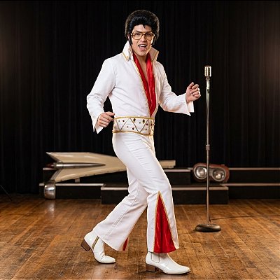 Fantasia Elvis Macacão Adulto - SOMENTE ALUGUEL