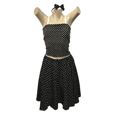 Anos 60 Blusinha Conjunto com Alças - SOMENTE ALUGUEL