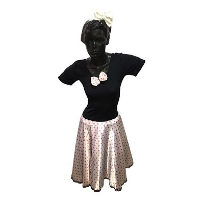 Anos 60 Vestido de Colan Meia Manga - SOMENTE ALUGUEL