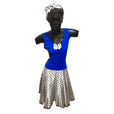 Anos 60 Vestido Colan Regata - SOMENTE ALUGUEL