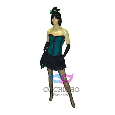 Can Can com Corselet Florido - SOMENTE ALUGUEL