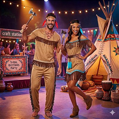 Fantasias Casal Apache - SOMENTE ALUGUEL