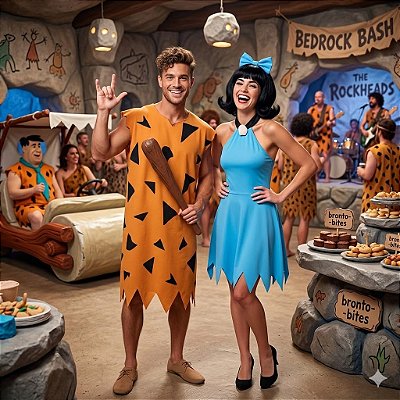 Fantasias Casal Barney e Batty - SOMENTE ALUGUEL