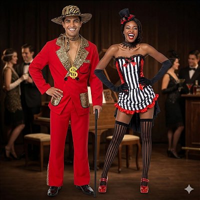 Fantasias Casal Cabaré - SOMENTE ALUGUEL