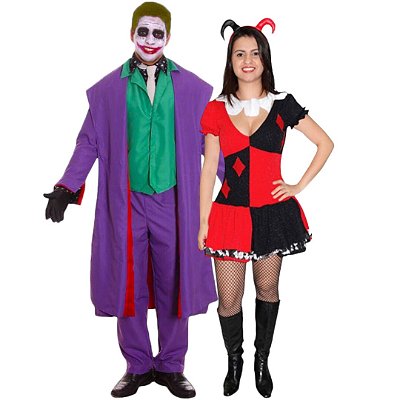 Casal Coringa e Arlequina Retrô - SOMENTE ALUGUEL
