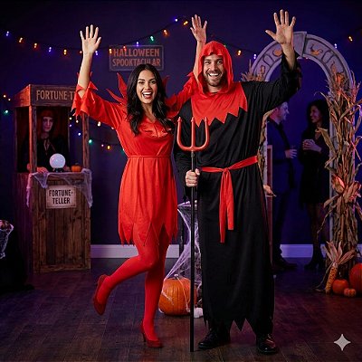Fantasias Casal Diabinhos - SOMENTE ALUGUEL