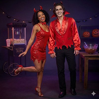 Fantasias Casal Diabos - SOMENTE ALUGUEL