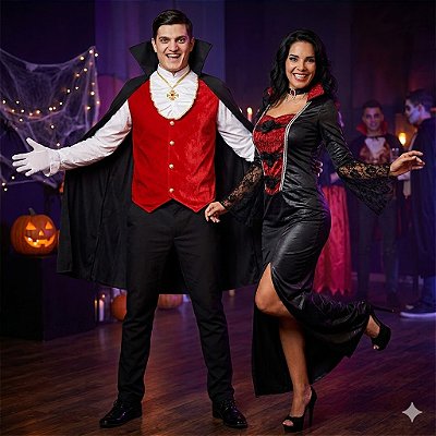 Fantasias Casal Drácula - SOMENTE ALUGUEL
