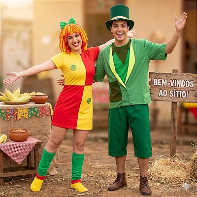 Fantasias Casal Sítio do Pica Pau Amarelo - SOMENTE ALUGUEL