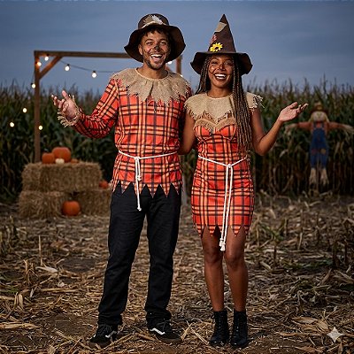 Fantasias Casal Espantalho - SOMENTE ALUGUEL