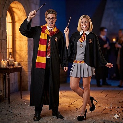 Fantasias Casal Harry Potter - SOMENTE ALUGUEL