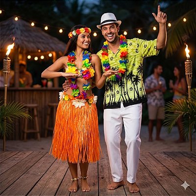 Fantasias Casal Havaiano - SOMENTE ALUGUEL