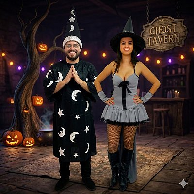 Fantasias Casal Mago e Bruxa - SOMENTE ALUGUEL