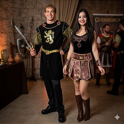 Fantasias Casal Medieval - SOMENTE ALUGUEL