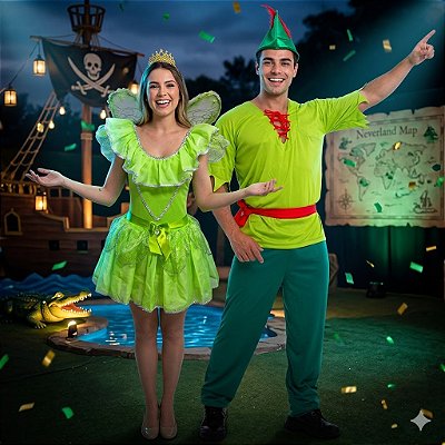 Fantasias Casal Peter Pan e Sininho- SOMENTE ALUGUEL