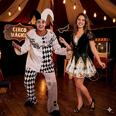 Fantasias Casal Pierrô - SOMENTE ALUGUEL