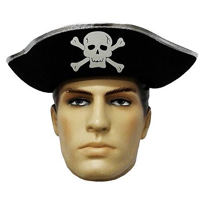 Chapéu Pirata Triângulo Feltro ADULTO