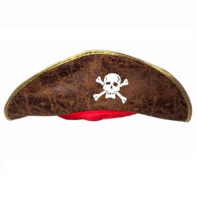 Chapéu Pirata Canoa Couro
