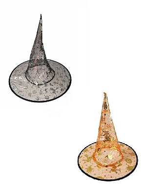 Chapéu Bruxa Transparente Halloween
