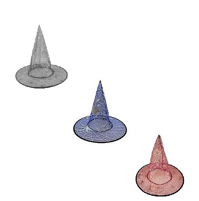 Chapéu Bruxa Transparente Teias