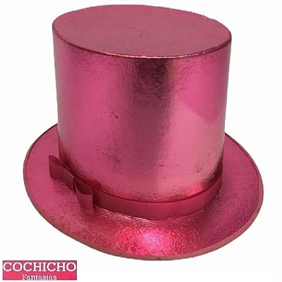 Cartola Alta Brilhante Pink